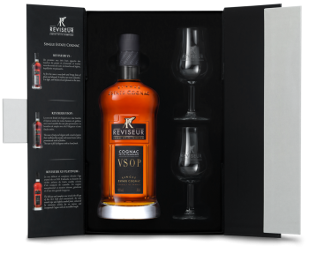 Reviseur VSOP Single Estate Cognac + dárkové balení se 2 skleničkami 0,7l 40%