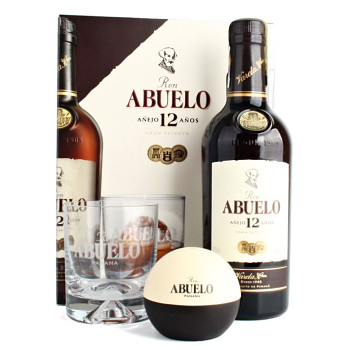 Abuelo Rum 12yo Ice and Glass set 40% 0,7l