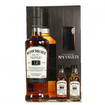 Bowmore 12yo + 2x mini Single Malt  Whisky 0,7l 40%